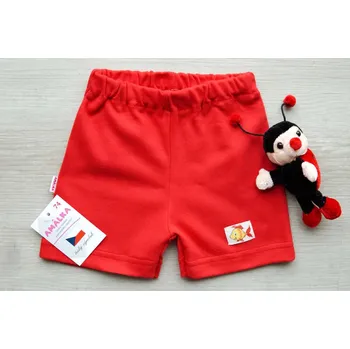 AMÁLKA Bavlněné, červené kraťasy Velikost: 92-98