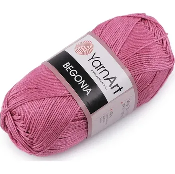 Příze Bavlněná pletací příze Begonia 50 g - 21 (0075) cyklámenová