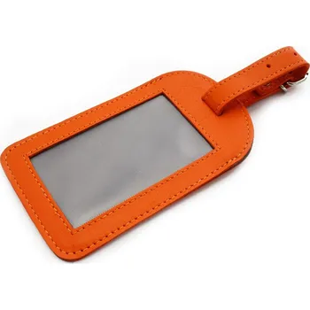 Pánská aktovka Arwel Oranžová kožená visačka na zavazadlo 619-5405-84