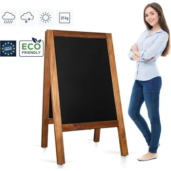 Voděodlná dřevěná tabule na křídy áčko 65 x 118 cm + Kartonová krabice