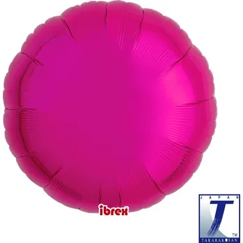 Party dekorace Balónek kruh tmavě růžový metalický 35 cm t211110