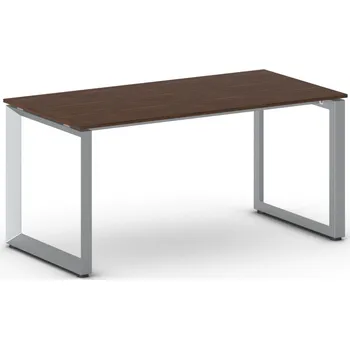Psací stůl B2B Partner Kancelářský stůl PRIMO INSPIRE, 160x80 cm, šedostříbrná podnož, ořech