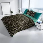 Bedtex Oboustranné povlečení Vánoce černá/zelená jednolůžko 140x200 + 70x90 cm