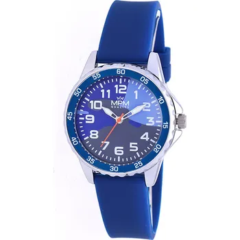 Hodinky MPM Dětské modré hodinky MPM s maskáčovým motivem W05M.11308.D