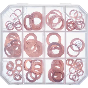 Instalatérský materiál PARKSIDE® Sortiment těsnění (sortiment měděných těsnění, 100dílná sada)