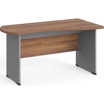 Psací stůl Rohový stůl Manager 140 x 80 cm, pravý, ořech warmia / šedá