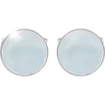 JSB bijoux s.r.o. Stříbrné náušnice puzety s pravým kamenem Měsíční kámen (Stříbro 925/1000)