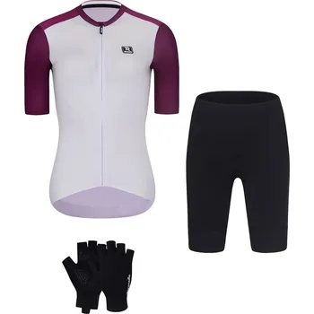 cyklistický dres RIVANELLE Cyklistický mega set - TECHNICAL - bílá/bordó/černá