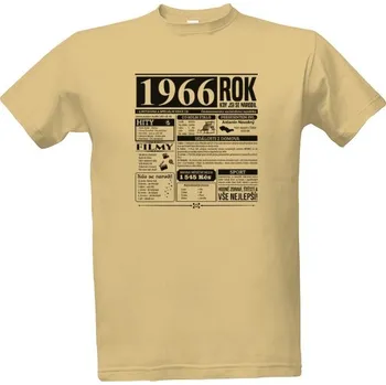 Tričko s potiskem Narozeninové noviny 1966 pánské