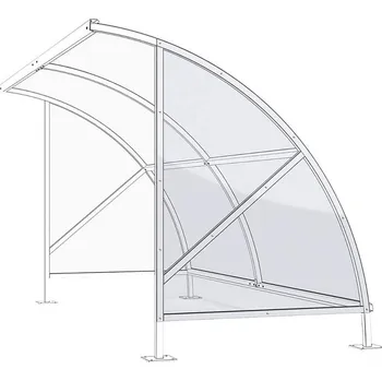 Přístřešek na auto Boční pravá stěna pro přístřešek "B", polykarbonátová deska