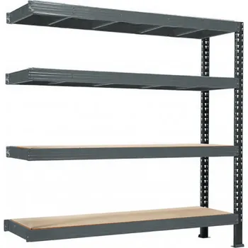 regál Přístavek k regálu Trestles RNC 2200x1800x600, nosnost 3200 kg, 4&nbsp;police Barva: šedá