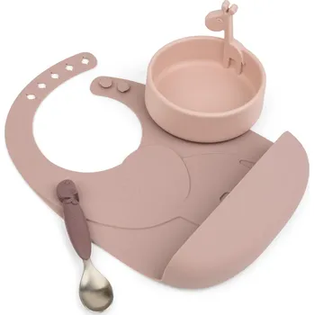 Peekaboo startovací jídelní set Deer friends - růžový Done by deer