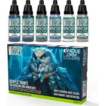 Plastikový model Acrylic Paint Set – Opaque Cold Colors (6× 17 ml)
