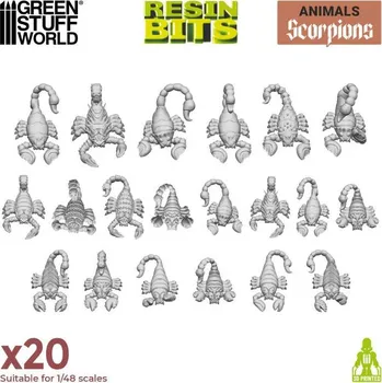 Plastikový model 3D Printed Set Monster Scorpions – 3D tištění škorpióni (10 ks)