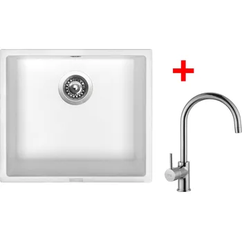 Granitový dřez Sinks FRAME 457 Milk + Vitalia G7828