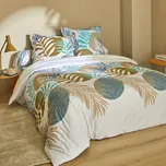 Blancheporte Povlečení Fosilie zn. Columbie s potiskem rostlin, bavlna bílá povlak na přikrývku 140x200 cm