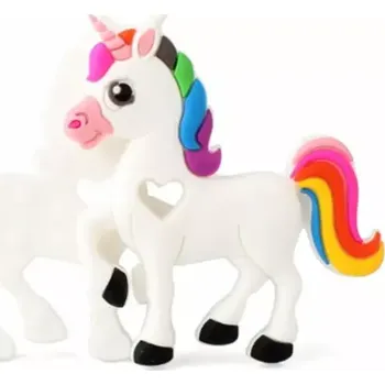 Silikonové kousátko - JEDNOROŽEC - BÍLÉ (Značka: KEEP GROW)