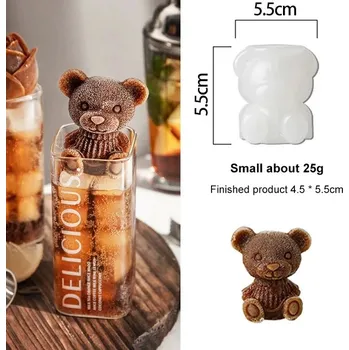 Forma na ledové medvědy z měkkého silikonu - 5ks,Malý