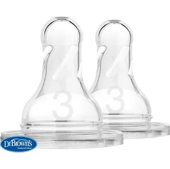 Savička DR.BROWN'S Savička na láhve Options+ úzké 6m+, silikonový 2 ks