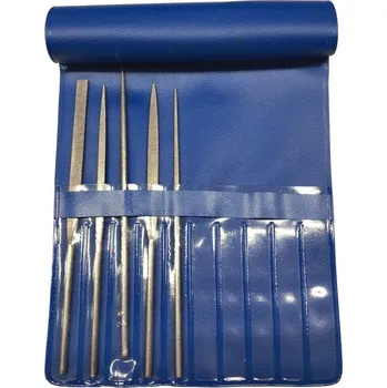 URDiamant Diamantový pilník sada 5ks D76 Ra0,4 stř.jemný, obdél,kruh,čtverc,úseč,trojúh.vys. - URD94-76