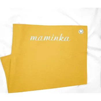 Utěrka Astoreo Utěrka s úchytkou s výšivkou žlutá 50x70 cm