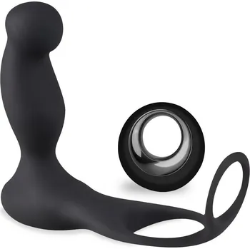 Vibrátor Teazers Cock & Ball Ring Prostate Vibrator with Remote Control Black