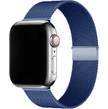Příslušenství k chytrým hodinkám Elegantní kovový řemínek na Apple watch 42/44/45/49 Modrá