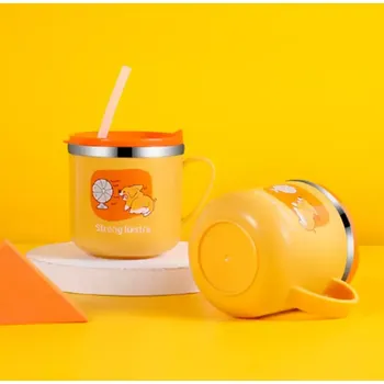 Nevylévací termo hrníček s brčkem - PEJSEK - 250 ml (Značka: MACROUPTA)