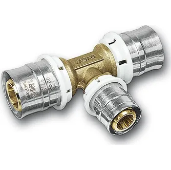 rozdělovač topení Sanha 3fit Press 25130 T-kus redukovaný lisovací Cu topení 26x18x26 mm 325130261826