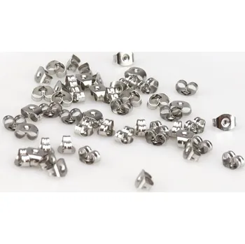 Náušnice Pro Háčkování Náušnicová zarážka 6 x 4,5 x 2,5 mm motýlek, ocel 50 ks