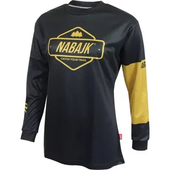 cyklistický dres Dámský dres - NABAJK Deshtny LS 2024 - Black / Gold XS