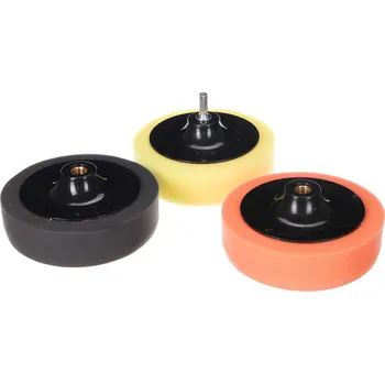 Auto-moto Sada leštících polštářků/houbiček s unašečem pro čištění auta CAR DETAILING PAD 3, 3ks SIXTOL