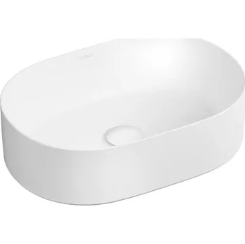 Umyvadlo Oltens Lom Thin umyvadlo 45x30 cm oválné na pult bílá 40827000
