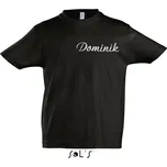 Astoreo Dětské bavlněné tričko personalizované černá 2 roky