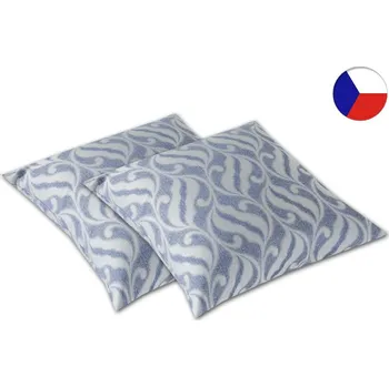 Dekorativní polštářek Damaškový dekorační polštářek 40x40 EXCELLENT DIAMANT Půlnoční stříbrnomodrá