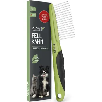 Kartáč pro zvířata REAVET Klasický hřeben - jemná péče o srst bez tahání