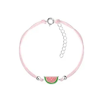 Náramek Dětský šňůrkový náramek MELOUN Ag 925/1000