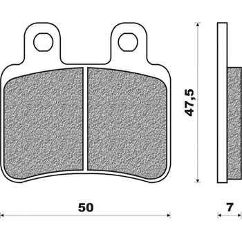 Brzdová destička brzdové destičky, NEWFREN (směs SCOOTER ELITE ORGANIC) 2 ks v balení FD0323BE1