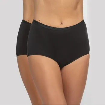 Kalhotky Playtex Sada 2 kalhotek maxi z bio bavlny černá 50