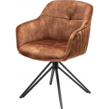 Jídelní židle 2SET židlo-křeslo EUPHORIA hnědé otočné