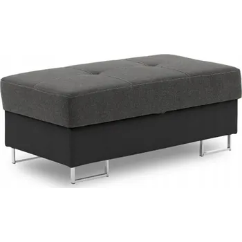 Obývací pokoj Taburet RIGATTO I Tmavě šedá/černá