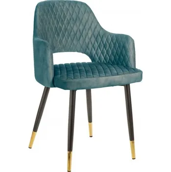 Jídelní židle 2SET jídelní židle PARIS petrolejová samet