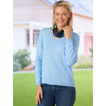 Dámský svetr 3Pagen Pulovr, modrá modrá XXL