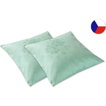 Dekorativní polštářek Damaškový dekorační polštářek 40x40 BOHEMA Rozkvět aqua