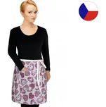 Dámská kuchyňská zástěra do pasu 68x50 Krajkové srdce