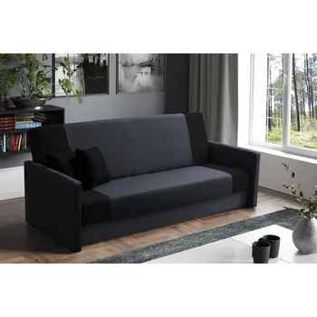 Sedací souprava Rozkládací pohovka 126 AMELIA Tmavě šedá+černá