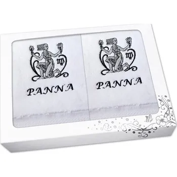 Ručník Luxusní dárková sada ručník + osuška Znamení Panna bílá/šedá