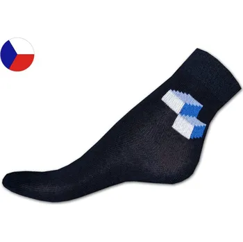 Dětské bavlněné ponožky Černé s kostkou 29/30