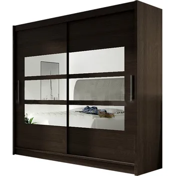 Šatní skříň Velká šatní skříň BEGA III čokoládová šířka 180 cm