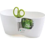 Prosperplast Květináč s nůžkami LIMES DUBLO 25 cm bílá 25x12x12 cm 2,3 l